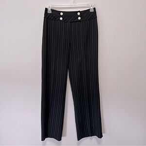 Apriori Black Pinstriped Dress Pants Size 8